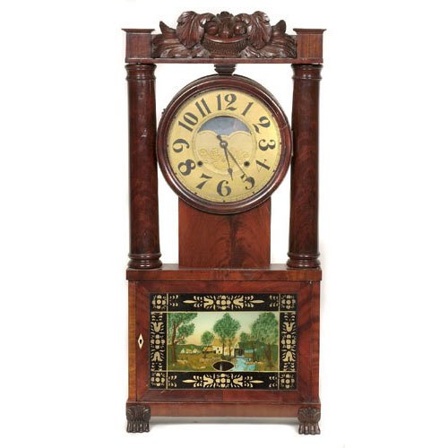 Fine George Marsh & Co. CT Hollow Column Clock, — Antique Clocks Price Guide