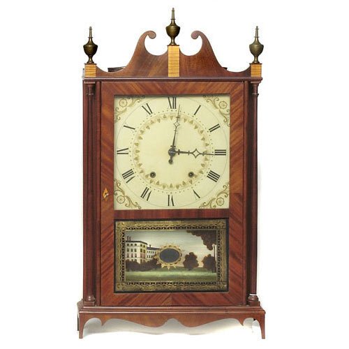 E. Terry & Sons Plymouth Ct. Pillar and Scroll Clock, — Antique Clocks Price Guide