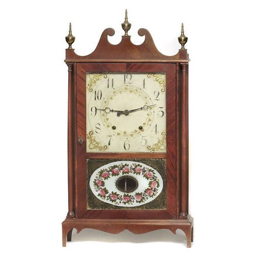 E. Terry & Sons Plymouth Ct. Pillar and Scroll Clock, — Antique Clocks Price Guide
