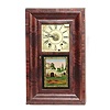 Ogee Shelf Clock, TS & A Wooden Movement,, white label reading, Smith & Brothers 7 1/2 Bowery New York plastered over blue label. 