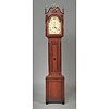 American Cherry and Paint-Decorated Tall Case Clock,