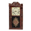 Riley Whiting Winchester, Ct. Shelf Clock, 8-day(?) time and strike, weight-driven, wooden works. 
