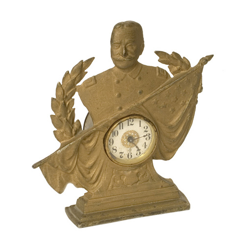 Spanish American War Cast Iron Novelty Clock, by Sessions; — Antique Clocks Price Guide