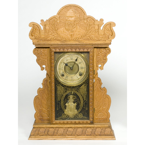 Admiral Wheeler Pressed Oak Welch Shelf Clock, — Antique Clocks Price Guide