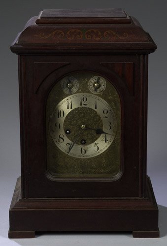 Junghans Mahogany Bracket Clock, — Antique Clocks Price Guide