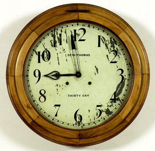 Seth Thomas Arcade Clock, — Antique Clocks Price Guide