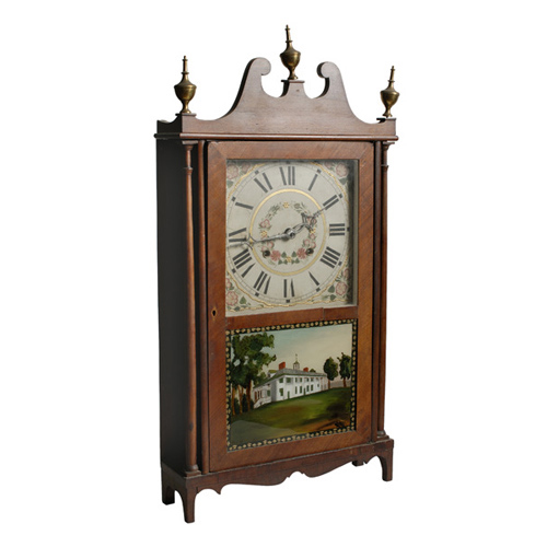 Connecticut Pillar and Scroll Clock, — Antique Clocks Price Guide