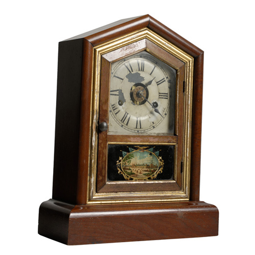 Seth Thomas Shelf Clock with Centennial Tablet, — Antique Clocks Price Guide