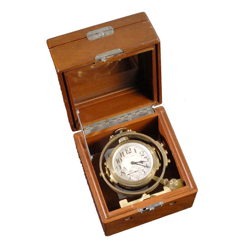 Waltham Eight-Day Marine Chronometer in Mahogany Case, — Antique Clocks Price Guide