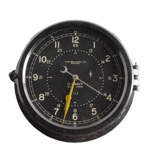 Chelsea Model 11E U.S. Navy Deck/Engine Room Clock, — Antique Clocks Price Guide