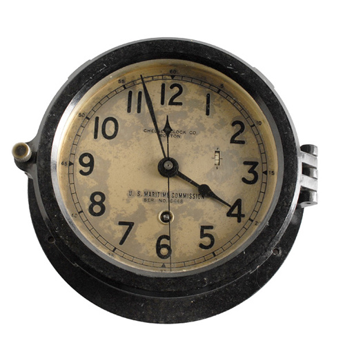 Chelsea Type B Model 12E Deck/Engine Room Clock, — Antique Clocks Price Guide