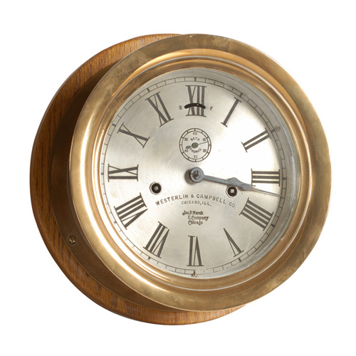 Seth Thomas 15-Day Engine Room Clock for Jas. P. Marsh & Co., — Antique Clocks Price Guide