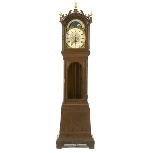 Kohn, New York, Tall Case Clock, — Antique Clocks Price Guide