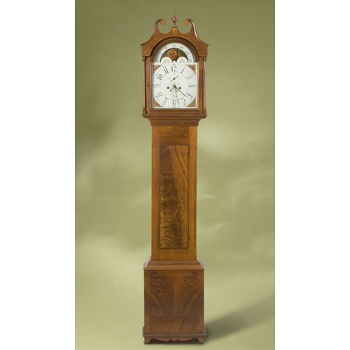 Inlaid Federal Tall Case Clock, — Antique Clocks Price Guide