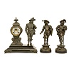 Ansonia Figural Clock and Garniture Set,