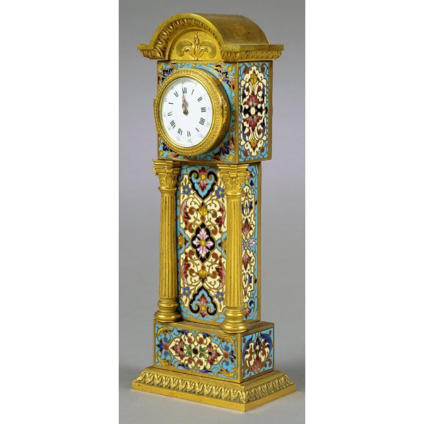 French Enameled Mantle Clock, — Antique Clocks Price Guide