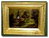 Victorian Oil Painting Picture Clock, circa 1880