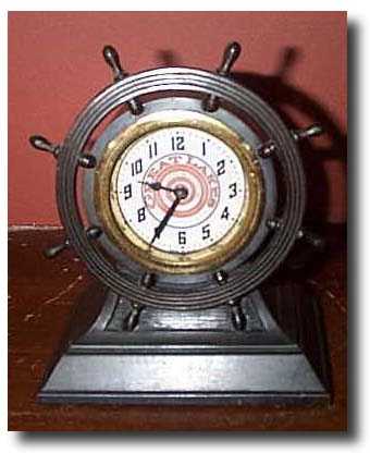 Ship's Wheel Advertising Clock — Antique Clocks Price Guide