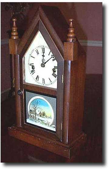 Small Waterbury "Small Gothic" Steeple Mantel Clock — Antique Clocks Price Guide