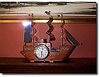 Sessions United Ship Electric Clock, Wood and Chrome