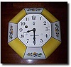 French Limoges Wall Clock, Porcelain Case, c. 1950's