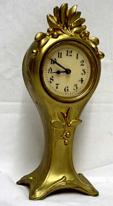Jennings Bros. Art Nouveau 30 Hour Boudoir Clock — Antique Clocks Price Guide