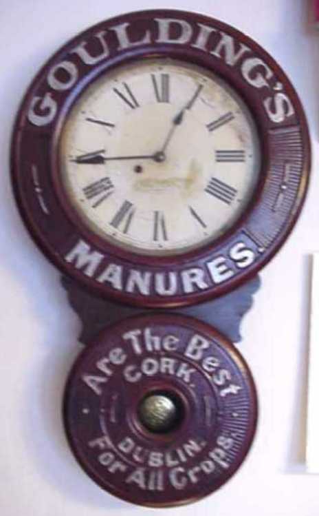 Baird Clock, Goulding's Manures, circa 1895 — Antique Clocks Price Guide