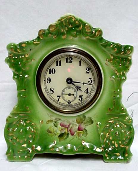 6 1/4" Miniature American China Clock — Antique Clocks Price Guide
