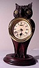 Rare, Hand Carved Owl Clock - American Folk Art