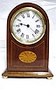 8 Day Inlaid Edwardian Desk Clock in Mint Condition