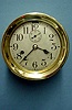 Seth Thomas brass ships bell clock, 7 inch diameter, Circa 1910.