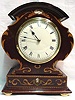 French Inlaid 8 Day Art Nouveau Desk Clock