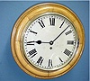 Antique Fusee Pub Wall Clock 17" diameter, circa 1870.