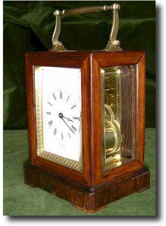 An early French carriage clock in a kingwood and rosewood case c1845 — Antique Clocks Price Guide