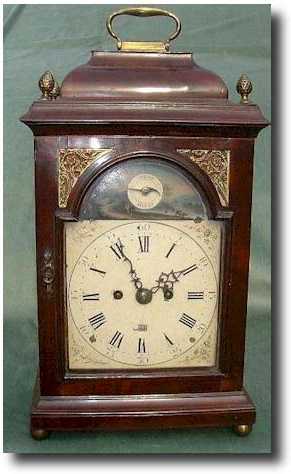 Georgian bracket clock with bell top, circa 1780 — Antique Clocks Price Guide