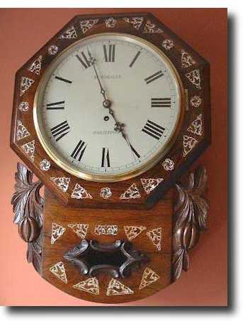 A drop dial clock by Horsley of Hartlepool c185 — Antique Clocks Price Guide