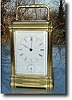 A French gilt brass carriage clock with quarter striking on two bells