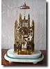 A twentieth century two train skeleton clock