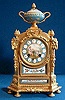 A small French clock from circa 1870 about twelve inches high, of excellent quality.