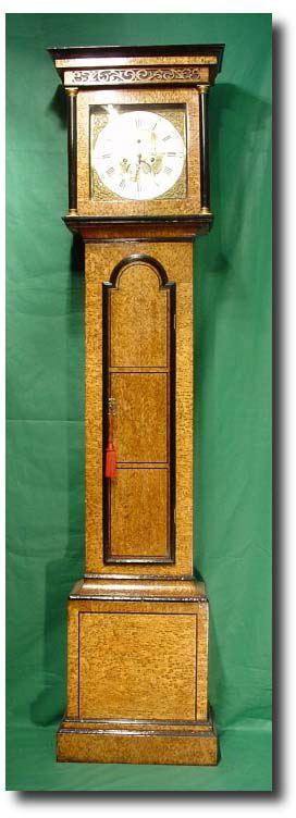 English maplewood and ebony longcase clock, circa 1800 — Antique Clocks Price Guide