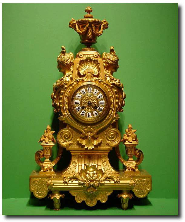 Late 19th century gilt bronze French mantel clock, circa 1870 — Antique Clocks Price Guide