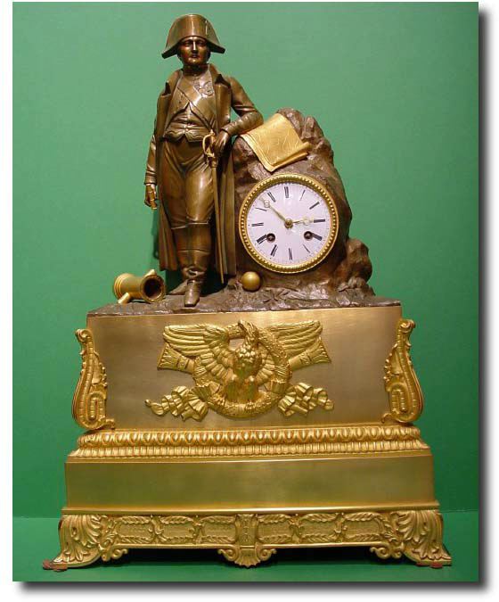 French First Empire gilt ormolu figural mantel clock, circa 1840 — Antique Clocks Price Guide