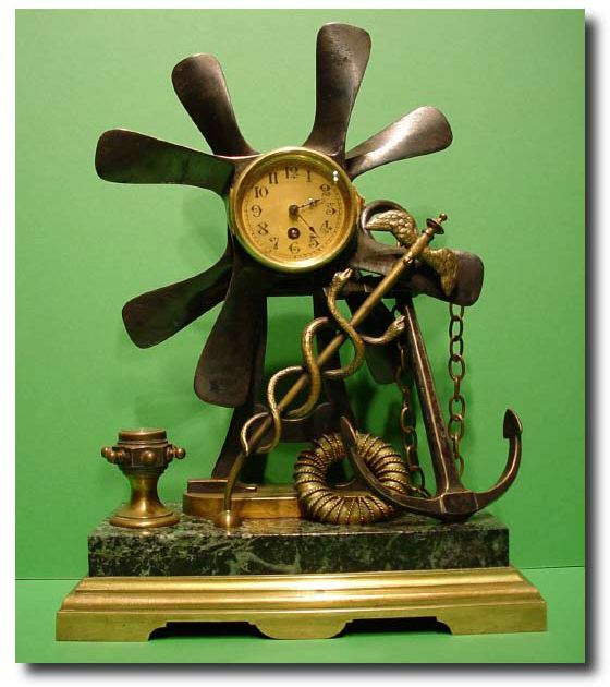 Industrial timepiece propeller blade clock, circa 1900. — Antique Clocks Price Guide
