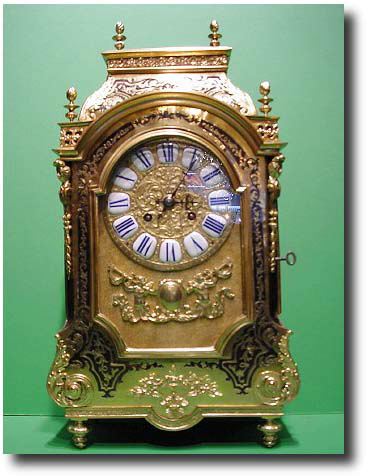 French brown tortoiseshell and cut engraved brass boulle mantel clock, circa 1860. — Antique Clocks Price Guide