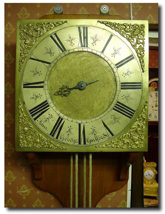 Early open framed single hand weight driven wall clock, Circa 1740 — Antique Clocks Price Guide