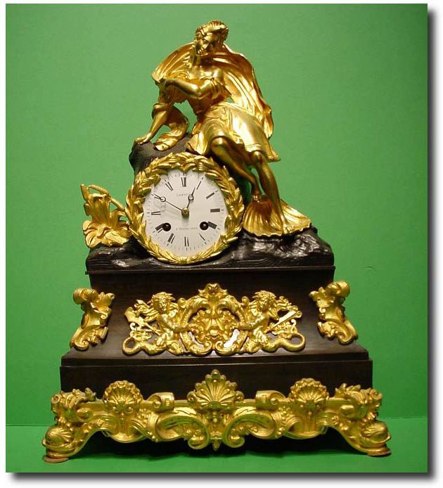 French First empire gilt ormolu and bronze mantel clock, Circa 1830 — Antique Clocks Price Guide