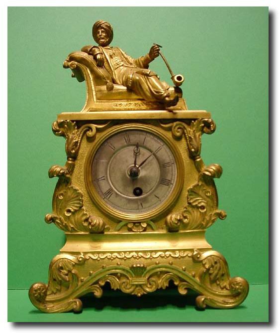 French First empire gilt ormolu figural mantel clock, Circa 1830 — Antique Clocks Price Guide