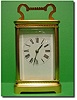 French gilded corniche cased striking carriage clock, circa 1880