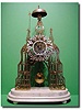 English cathedral skeleton clock, circa 1870.