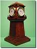 French four sided oak cased 8-day mantel timepiece in the form of a lighthouse, circa 1890-1900